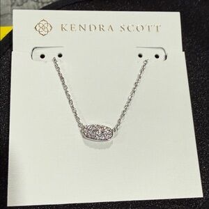 NWT Kendra Scott Grayson Rhodium Silver Necklace